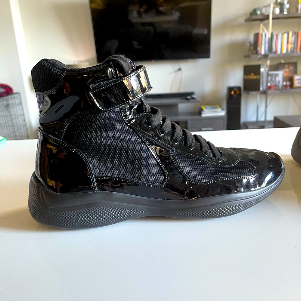Prada America’s Cup Bike High Top Sneaker